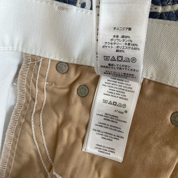 NWT Polo Ralph Lauren Womens The Tompkins Mid Rise Skinny Crop Jeans White Sz 29 - Picture 8 of 16